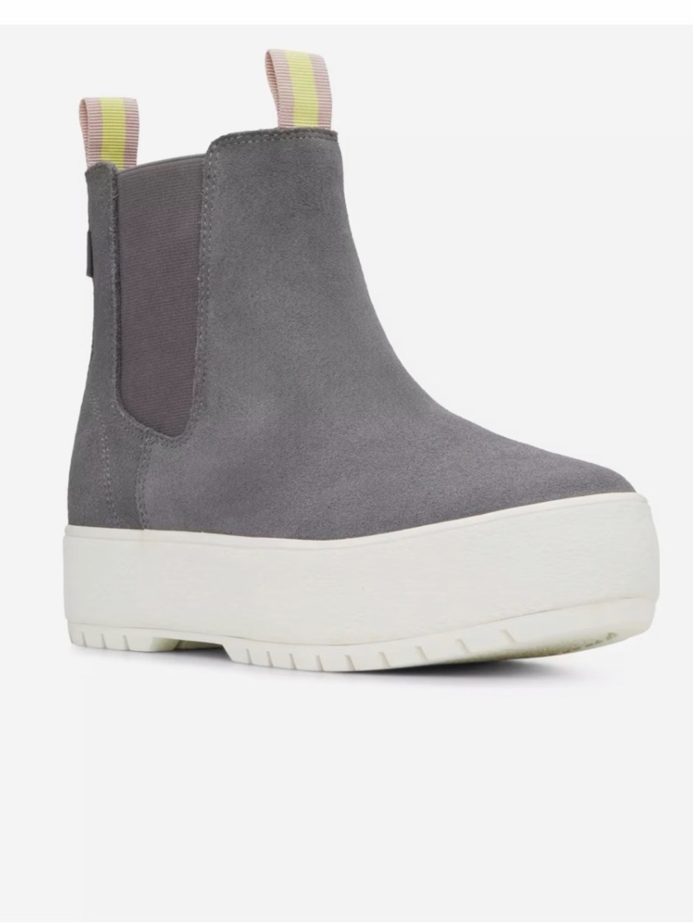 NWOT! Keds Platform Chelsea Lug Boots Gray Suede